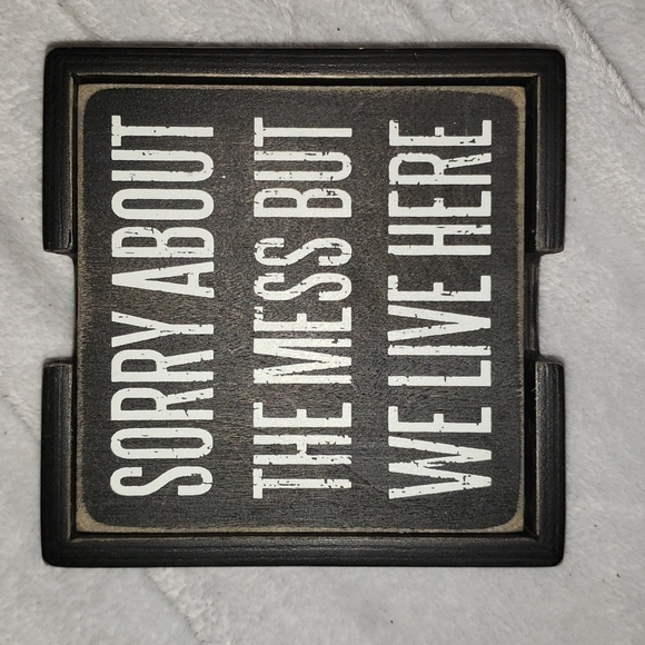 NWT- Brand New Set of 4 Coasters with Holder - Picture 3 of 3